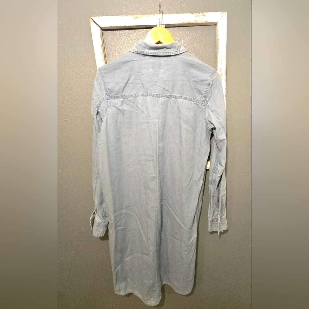 G.H. Bass & Co. Chambray Denim Shirt Dress - Size M Medium - 100% Cotton - Picture 5 of 5